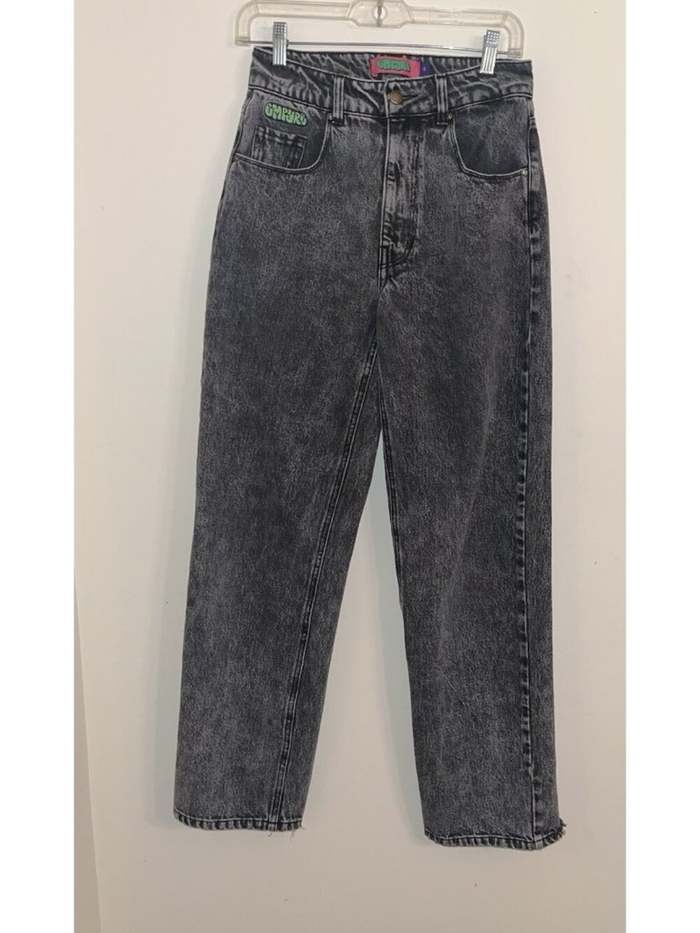 Empyre Tori Black Acid Wash Jeans Denim Baggy Wide Leg Skater Pants Size 2